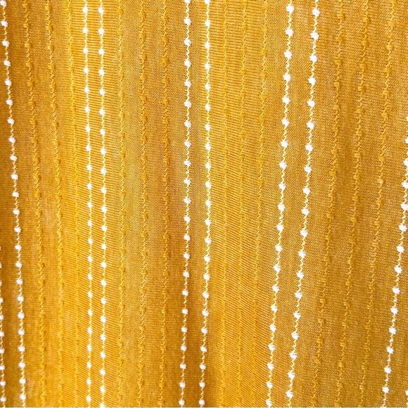 Anthropologie W5 Concepts Swiss Dot Ruffle Bell Sleeve Goldenrod Blouse SZ L - Picture 6 of 15